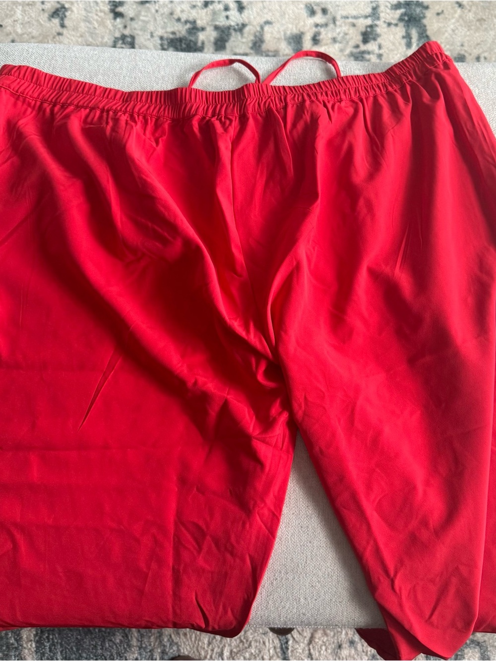Bright Red Drawstring Pants - Picture 2 of 5